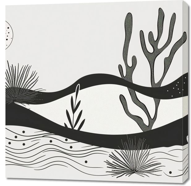 Obraz 90x90cm Ogród przy Nocy zdjęcie 1