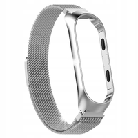 XIAOMI MI BAND7 bransoleta magnetyczna plecionka stalowa srebrna SILVER
