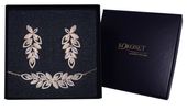 Komplet ŚLUBNY złoty kolczyki bransoletka GLAMUR KOKONET 8-0543 + 8-0546
