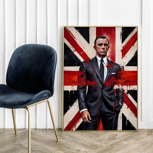 Plakat james bond abstrakcja 61x91 cm na Arena.pl