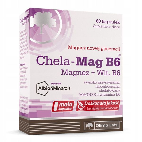 OLIMP CHELA MAG B6 Magnez + Witamina B6 60 kaps zdjęcie 1
