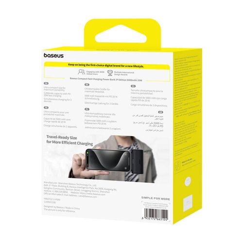 powerbank os-baseus compact ip 5000mah 20w (czarny) na Arena.pl