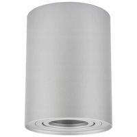Downlight LAMPA sufitowa SLP6320 MDECO metalowa OPRAWA spot natynkowy tuba okrągła srebrna