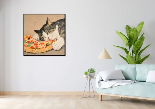 Plakat 90x90cm Pizza Dla Kota na Arena.pl