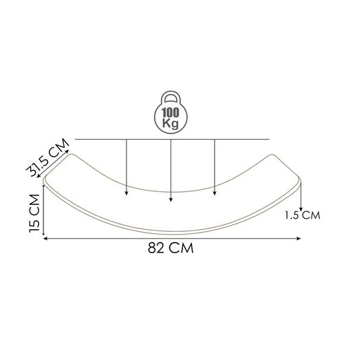 deska do balansowania Lama Smile - ciemnozielony na Arena.pl