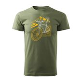 Koszulka rowerowa na rower z rowerem górskim MTB Góry Mountain Bike męska khaki REGULAR M