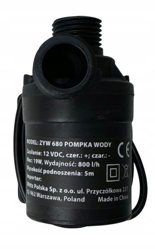Pompa obiegowa DC 12V 800l/h ZYW680 1/2" na Arena.pl