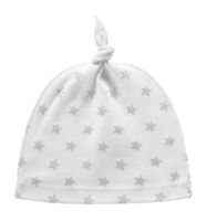 Czapka biała w gwiazdki 40