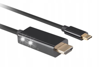 Kabel USB-C-HDMI Lanberg CA-CMHD-10CU-0030-BK 4K 60Hz FHD Thunderbolt 3 3m