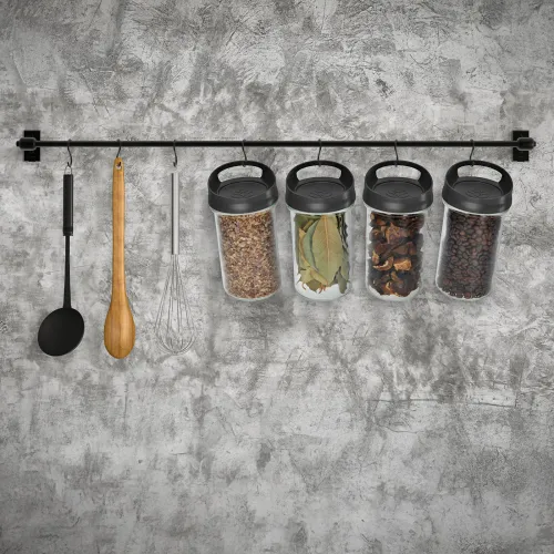 Pojemnik szklany 545 ml, z zakrętką do zawieszania na Arena.pl