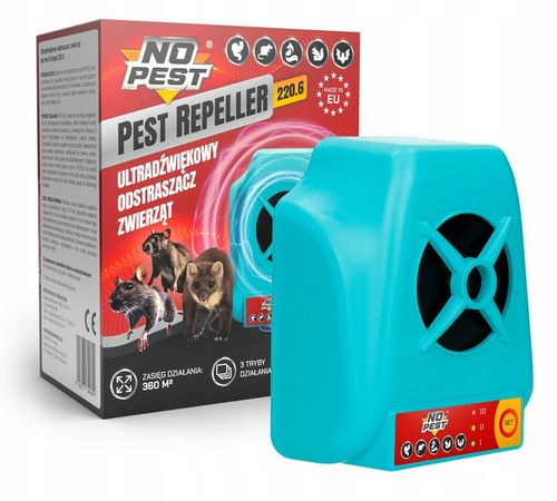 ULTRADŹWIĘKOWY ODSTRASZACZ NA KUNY MYSZY SZCZURY ŁASICE NO PEST 220.6 na Arena.pl