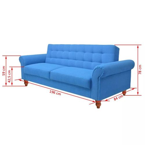 Sofa Z Niebieskiego Materiału na Arena.pl