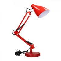 lampa biurkowa dian 60w e27 stal, czerwona - on-dl-1/r