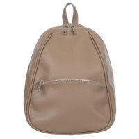 VERA PELLE plecak damski skórzany elegancki klasyczny V565 taupe