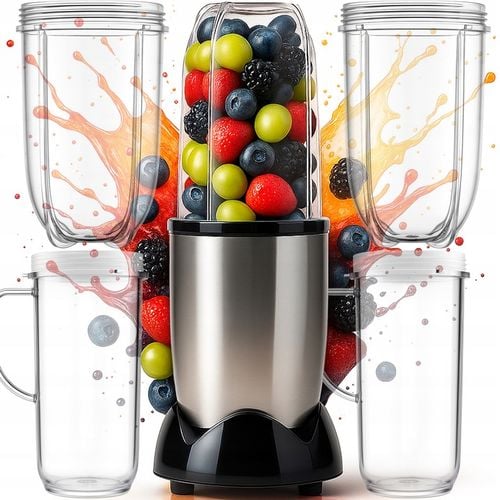 ROBOT KUCHENNY BLENDER KIELICHOWY 600W WIELOFUNKCYJNY + 2 KUBKI 470 ml na Arena.pl