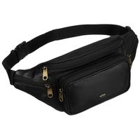 pojemna saszetka męska w czarnym kolorze wykonana ze skóry naturalnej