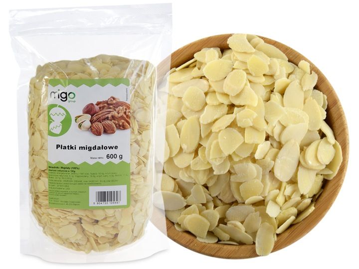 PŁATKI MIGDAŁOWE, migdały PŁATEK 600g zdjęcie 1