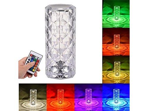 Lampa lampka kryształowa dotykowa led diamond na Arena.pl
