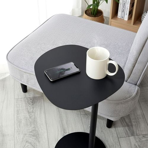 Stolik Kawowy Metalowy Czarny Boczny Pomocniczy do Kanapy Fotela Łóżka na Arena.pl