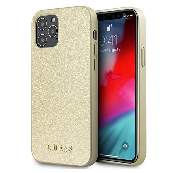 Etui Guess Iridescent na iPhone 12 Pro Max - złote zdjęcie 1