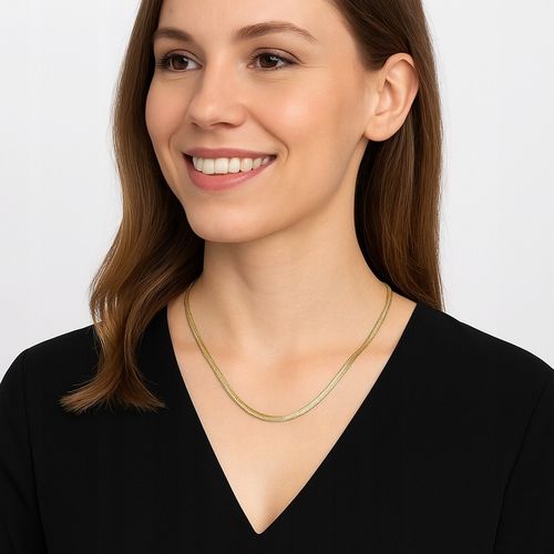 ZŁOTY PEŁNY ŁAŃCUSZEK DAMSKI ŻMIJKA Z ZAWIESZKĄ PR. 925 585 + GRAWER GRATIS na Arena.pl