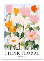 Plakat kolorowe kwiaty florystyka 61x91 cm