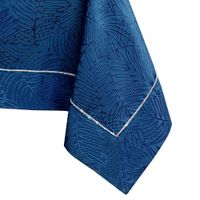 Obrus Plamoodporny GAIA Mankiet + Lamówka 140x320 Indygo AmeliaHome