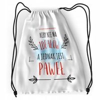 Plecak Dla Pawła Sportowy Szkolny Worek Torba Z Nadrukiem Ze Zdjęciem
