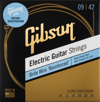 Struny do gitary elektrycznej 9-42 Brite Wire Reinforced Gibson SEG-BWR9