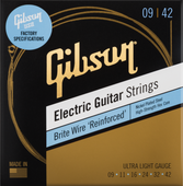 Struny do gitary elektrycznej 9-42 Brite Wire Reinforced Gibson SEG-BWR9