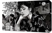 Obraz 60x40cm Czarne Kimono