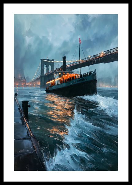 Plakat 30x45cm Stary Parowiec zdjęcie 3