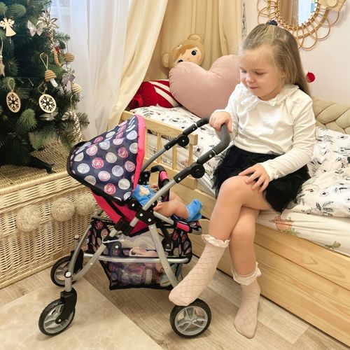 WOOPIE ROYAL Wózek dla Lalek Regulowane Siedzisko 4 Koła na Arena.pl