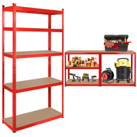 Regał metalowy magazynowy 2w1 5 półek garażowy 180x90x40cm 750kg Rebel