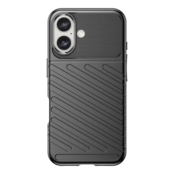 etui silikonowe thunder case do iphone 16 plus - czarne zdjęcie 2
