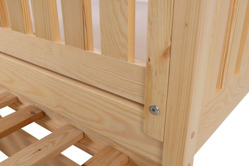 Łóżko ZOSIA piętrowe drewniane trzyosobowe SOSNA 90x190 dla dzieci na Arena.pl