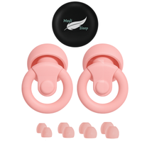 Zatyczki do uszu stopery do spania Medi Sleep rozmiar XS / S / M / L różowe