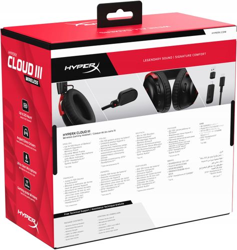 Słuchawki HyperX Cloud III Wireless Gaming Headset Czarno-Czerwone na Arena.pl