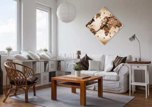 Zegar Ścienny - Mapa Kontynenty - 60X60 Cm - C3Ad60X60-3590 na Arena.pl