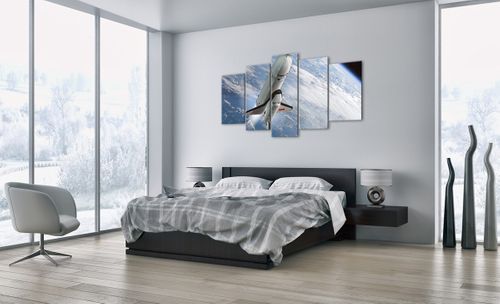 Obraz Na Płótnie - Sputnik Orbita - 160X85 Cm - Ea160X85-0496 na Arena.pl