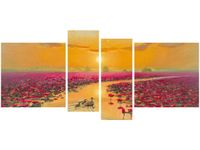 120CM 55 OBRAZ 4 ELEM KACZKI LILIACH ŚCIENNY