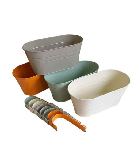 Metalowe kolorowe doniczki na haczykach na Arena.pl