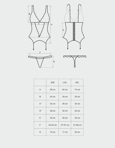 Emperita gorset i stringi. Ozdobny dekolt. na Arena.pl