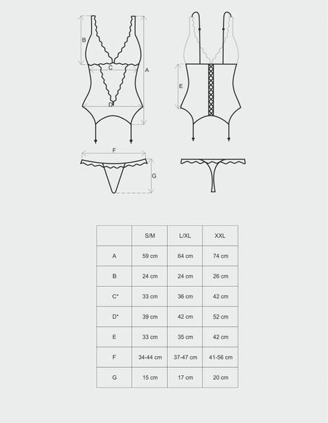 Emperita gorset i stringi. Ozdobny dekolt. zdjęcie 2