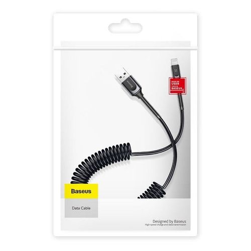 Kabel sprężynowy Lightning Baseus Spring 1m 2A (czarny) na Arena.pl