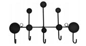 Wieszak ścienny haczyki czarny 32x23cm 2szt