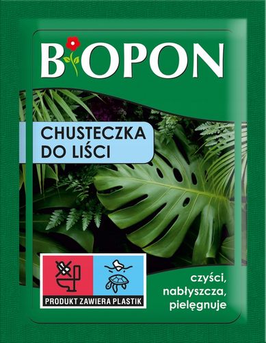 BOPON Chusteczki nabłyszczające do liści roślin ozdobnych Biopon - 15 na Arena.pl