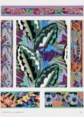 Plakat 13x18cm Kwiaty Art Deco v.4, Bénédictus Vintage do Salonu