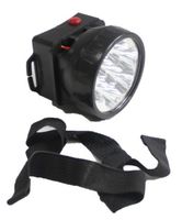 latarka na głowę czołowa 7led R6x3 XL czarna w pud. | LA-850Z