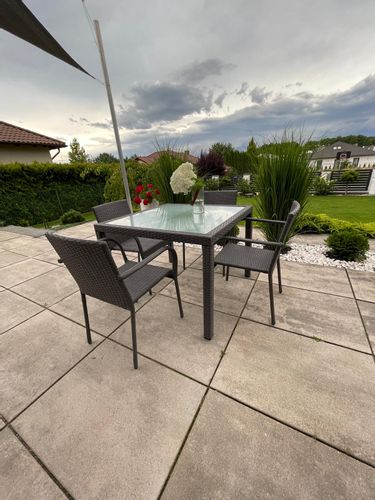 Zestaw obiadowy Eccellente szary technorattan na Arena.pl